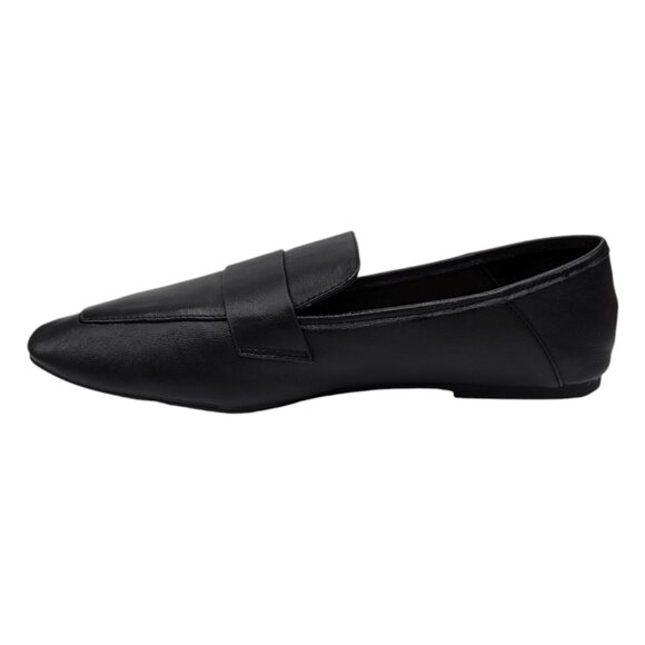 Primark Leather Flats Womens Solid Black Square Toe Slip On Shoes Size 9 - Picture 4 of 11